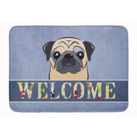 "Caroline's Treasures Fawn Pug Welcome Floor Mat, 19"" x 27"", Multicolor"