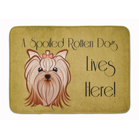 "Caroline's Treasures Yorkie Yorkishire Terrier Spoiled Dog Floor Mat, 19"" x 27"", Multicolor"