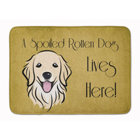 "Caroline's Treasures Golden Retriever Spoiled Dog Lives Here Floor Mat, 19"" x 27"", Multicolor"