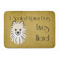 "Caroline's Treasures Pomeranian Spoiled Dog Lives Here Floor Mat, 19"" x 27"", Multicolor"