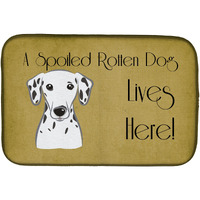 "Caroline's Treasures Dalmatian Spoiled Dog Lives Dish Drying Mat, 14 x 21"