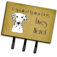 "Caroline's Treasures BB1458TH68 Dalmatian Spoiled Dog Lives Here Leash or Key Holder, Large, Multicolor"