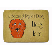 "Caroline's Treasures Longhair Red Dachshund Spoiled Dog Floor Mat, 19"" x 27"", Multicolor"