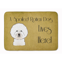 "Caroline's Treasures Bichon Frise Spoiled Dog Lives Here Floor Mat, 19"" x 27"", Multicolor"