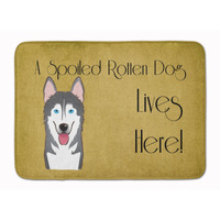 "Caroline's Treasures Alaskan Malamute Spoiled Dog Lives Here Floor Mat, 19"" x 27"", Multicolor"