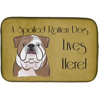 "Caroline's Treasures BB1467DDM Dish Drying Mat, 14"" x 21"", Spoiled"