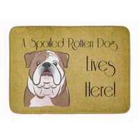"Caroline's Treasures English Bulldog Spoiled Dog Lives Here Floor Mat, 19"" x 27"", Multicolor"