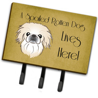 "Caroline's Treasures BB1469TH68 Pekingese Spoiled Dog Lives Here Leash or Key Holder, Large, Multicolor"