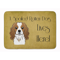 "Caroline's Treasures Cavalier Spaniel Spoiled Dog Lives Here Floor Mat, 19"" x 27"", Multicolor"