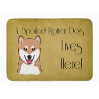 "Caroline's Treasures Shiba Inu Spoiled Dog Lives Here Floor Mat, 19"" x 27"", Multicolor"