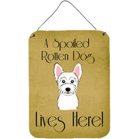 "Caroline's Treasures BB1474DS1216 Westie Spoiled Dog Lives Here Wall or Door Hanging Prints, 16 x 12"", Multicolor"