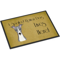 "Caroline's Treasures BB1484JMAT Italian Greyhound Spoiled Dog Lives Here Indoor or Outdoor Mat, 24 x 36"", Multicolor"