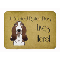 "Caroline's Treasures Basset Hound Spoiled Dog Lives Here Floor Mat, 19"" x 27"", Multicolor"