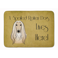 "Caroline's Treasures Afghan Hound Spoiled Dog Lives Here Floor Mat, 19"" x 27"", Multicolor"