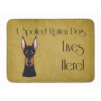 "Caroline's Treasures Doberman Spoiled Dog Lives Here Floor Mat, 19"" x 27"", Multicolor"