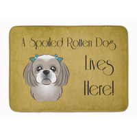 "Caroline's Treasures Gray Silver Shih Tzu Spoiled Dog, 19"" x 27"", Multicolor"