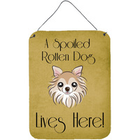 "Caroline's Treasures BB1499DS1216 Chihuahua Spoiled Dog Lives Here Wall or Door Hanging Prints, 16 x 12"", Multicolor"