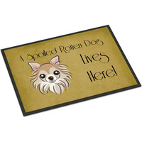 "Caroline's Treasures BB1499MAT Chihuahua Spoiled Dog Lives Here Indoor or Outdoor Mat, 18 x 27"", Multicolor"