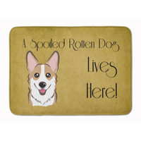 "Caroline's Treasures Sable Corgi Spoiled Dog Lives Here Floor Mat, 19"" x 27"", Multicolor"