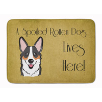 "Caroline's Treasures Tricolor Corgi Spoiled Dog Lives Here Floor Mat, 19"" x 27"", Multicolor"