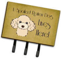 "Caroline's Treasures BB1506TH68 Buff Poodle Spoiled Dog Lives Here Leash or Key Holder, Large, Multicolor"