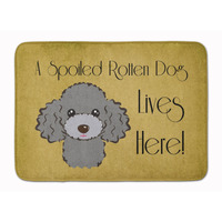 "Caroline's Treasures Silver Gray Poodle Spoiled Dog Floor Mat, 19"" x 27"", Multicolor"