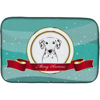 "Caroline's Treasures Dalmatian Merry Christmas Dish Drying Mat, 14"" x 21"""