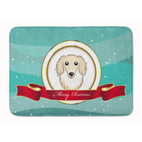 "Caroline's Treasures Longhair Creme Dachshund Christmas Floor Mat, 19"" x 27"", Multicolor"