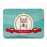 "Caroline's Treasures Shiba Inu Merry Christmas Floor Mat, 19"" x 27"", Multicolor"