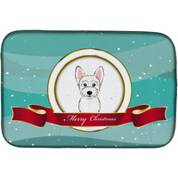 "Caroline's Treasures Westie Merry Christmas Dish Drying Mat, 14"" x 21"""