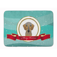 "Caroline's Treasures Wirehaired Dachshund Merry Christmas Floor Mat, 19"" x 27"", Multicolor"