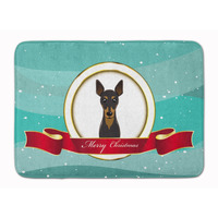 "Caroline's Treasures Min Pin Merry Christmas Floor Mat, 19"" x 27"", Multicolor"