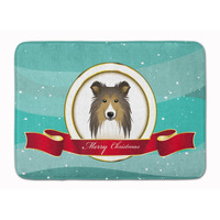 "Caroline's Treasures Sheltie Merry Christmas Floor Mat, 19"" x 27"", Multicolor"