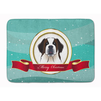 "Caroline's Treasures Saint Bernard Merry Christmas Floor Mat, 19"" x 27"", Multicolor"