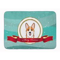 "Caroline's Treasures Red Corgi Merry Christmas Floor Mat, 19"" x 27"", Multicolor"