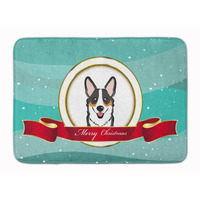 "Caroline's Treasures Tricolor Corgi Merry Christmas Floor Mat, 19"" x 27"", Multicolor"