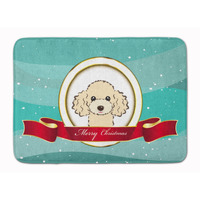 "Caroline's Treasures Buff Poodle Merry Christmas Floor Mat, 19"" x 27"", Multicolor"