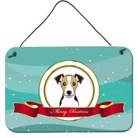 "Caroline's Treasures Jack Russell Terrier Merry Christmas Wall or Door Hanging Prints BB1571DS812, 8HX12W"
