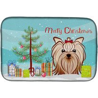 "Caroline's Treasures BB1576DDM Dish Drying Mat, 14"" x 21"", Christmas Tree"