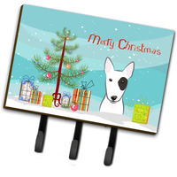 "Caroline's Treasures BB1581TH68 Christmas Tree and Bull Terrier Leash or Key Holder, Large, Multicolor"