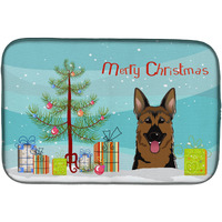 "Caroline's Treasures BB1583DDM Dish Drying Mat, 14"" x 21"", Christmas Tree"