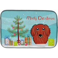 "Caroline's Treasures BB1586DDM Dish Drying Mat, 14"" x 21"", Christmas Tree"
