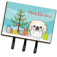 "Caroline's Treasures BB1593TH68 Christmas Tree and Pekingese Leash or Key Holder, Large, Multicolor"