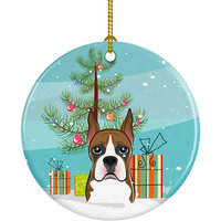 Caroline's Treasures Christmas Tree Boxer Ceramic Ornament