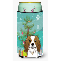 "Caroline's Treasures Christmas Tree and Cavalier Spaniel Tall Boy Koozie Hugger, Multicolor"