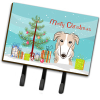 "Caroline's Treasures BB1600TH68 Christmas Tree and Borzoi Leash or Key Holder, Large, Multicolor"