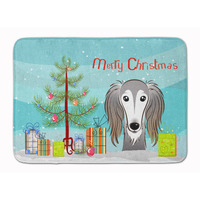 "Caroline's Treasures Christmas Tree and Saluki Floor Mat, 19"" x 27"", Multicolor"