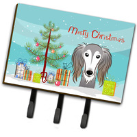 "Caroline's Treasures BB1601TH68 Christmas Tree and Saluki Leash or Key Holder, Large, Multicolor"
