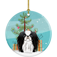 Caroline's Treasures Christmas Tree Japanese Chin Ceramic Ornament