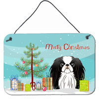 "Caroline's Treasures Christmas Tree and Japanese Chin Wall or Door Hanging Prints BB1602DS812, 8HX12W"